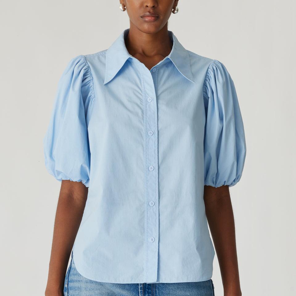 dress shirt with puff sleeves Classic Elegance White Shirt Dress with Puff Sleeves Small