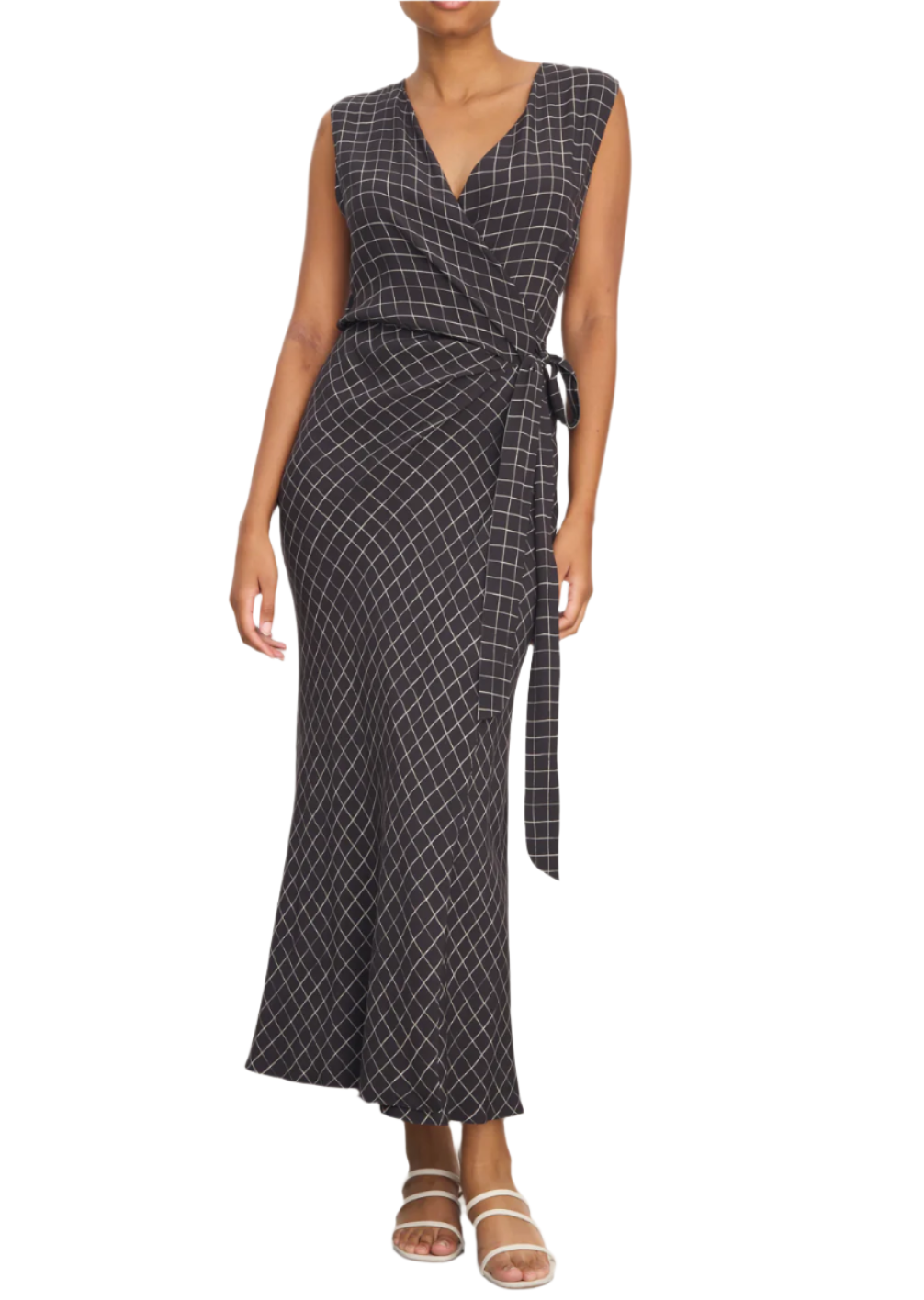 plaid wrap dress Trellis Plaid Sleeveless Wrap Dress – Hearth and Soul