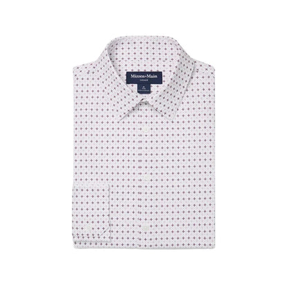 Leeward LS Dress Shirt - Eggplant Hatch Mark