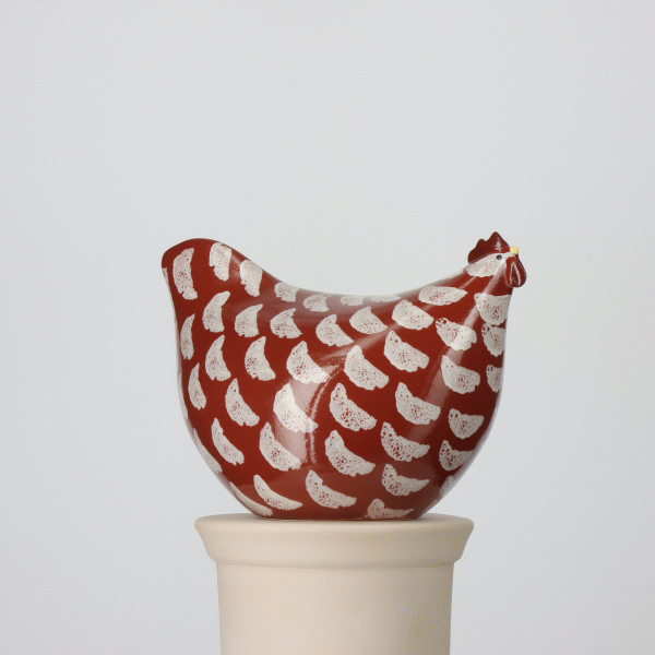 Bordeaux Speckled White Hen