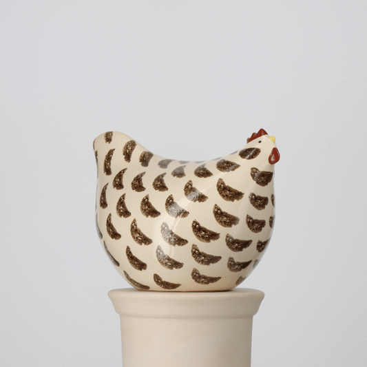White Speckled Black Hen