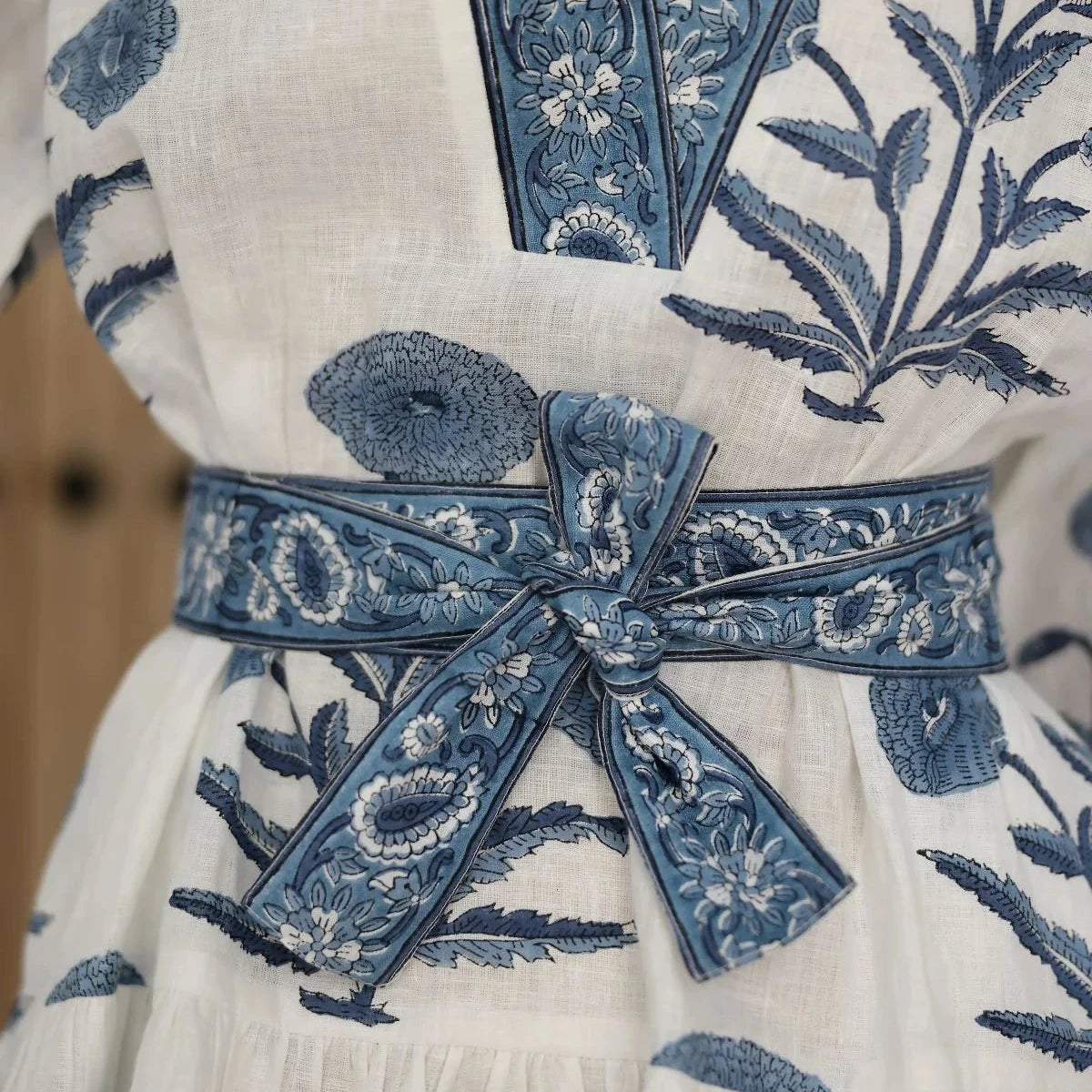 Mykonos Mini Dress - Indigo Flower