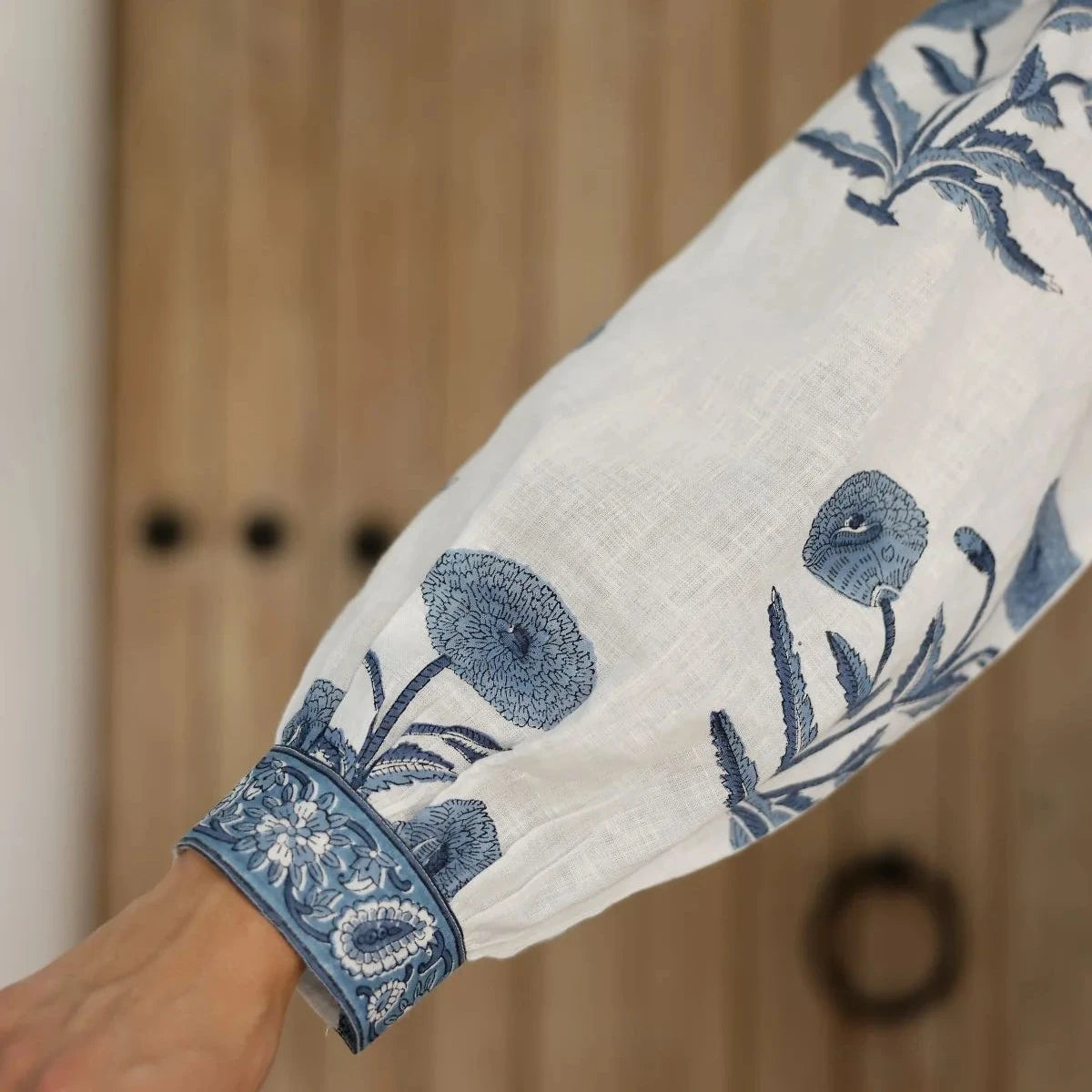 Mykonos Mini Dress - Indigo Flower