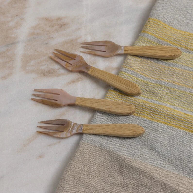 Serin Shell Cocktail Forks - Set of 4