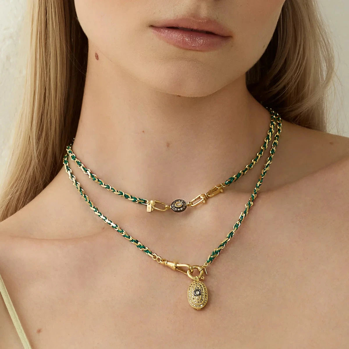 No. 951 Necklace Gold | Green
