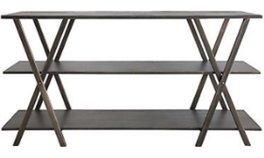 Metal 3-Tier Console Shelf - Black