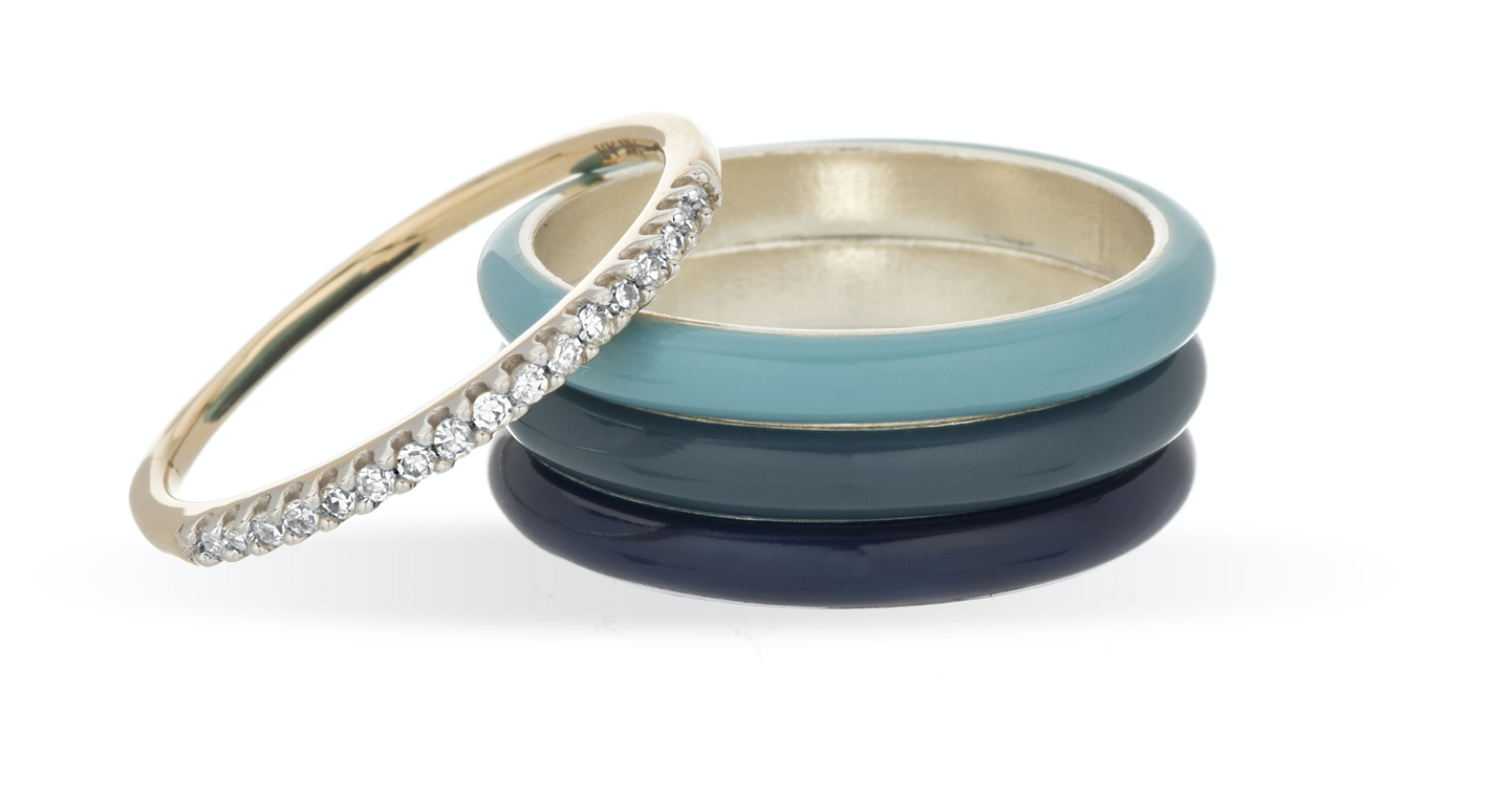 Blue Enamel Ring