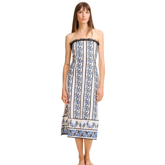 Liliana Dress - Santorini Embroidery