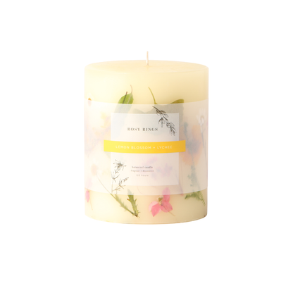 Botanical Candle - Small Round - Lemon Blossom + Lychee