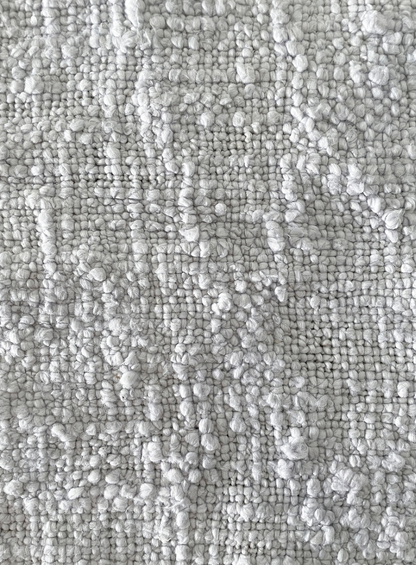 Cozy Cotton Grey Boucle Throw with Fringe