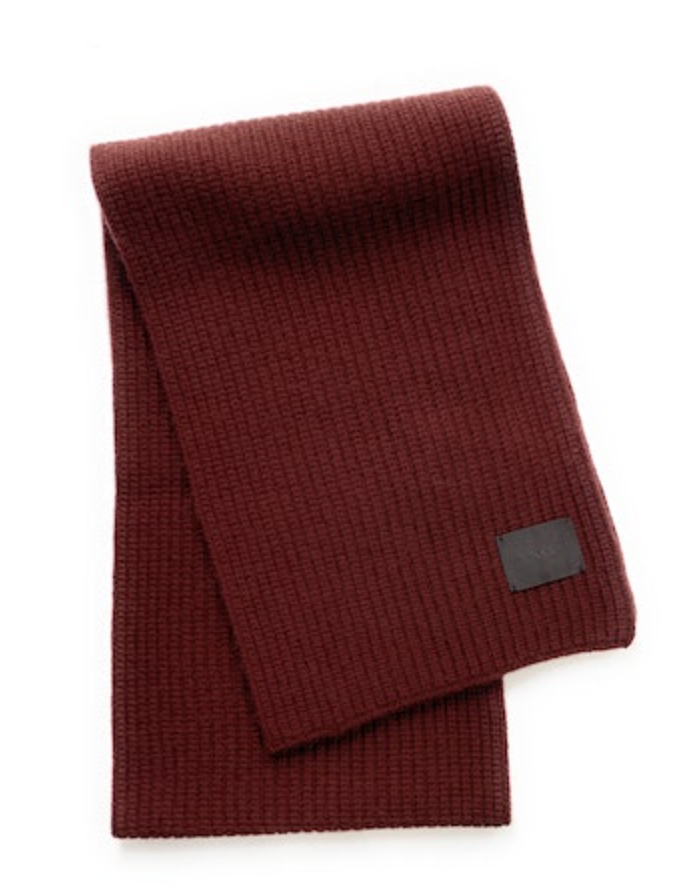 Cashmere Blend Shaker Stitch Rib Knit Scarf