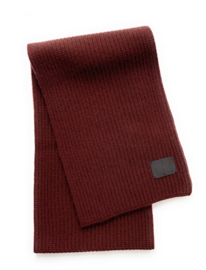 Cashmere Blend Shaker Stitch Rib Knit Scarf