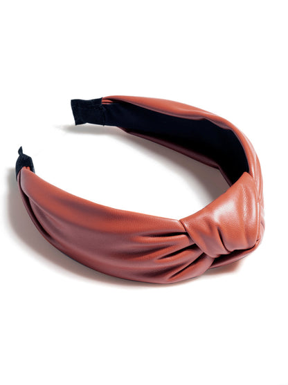 Knotted Faux Leather Headband