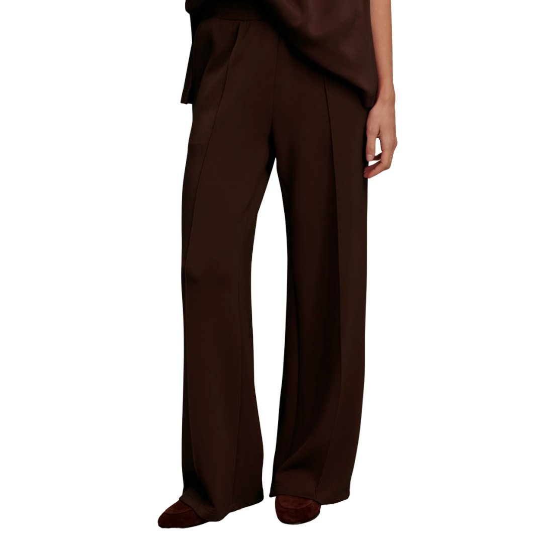 The Wide Leg Pant 28- Coffee Bean