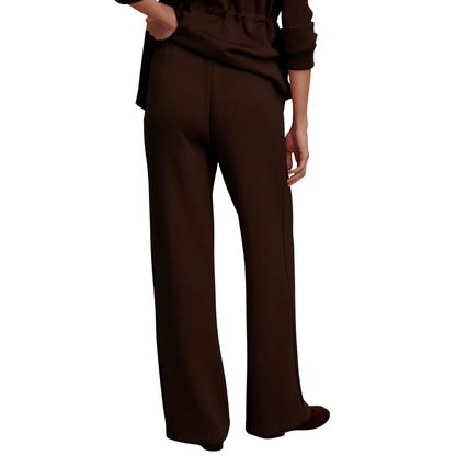 The Wide Leg Pant 28- Coffee Bean