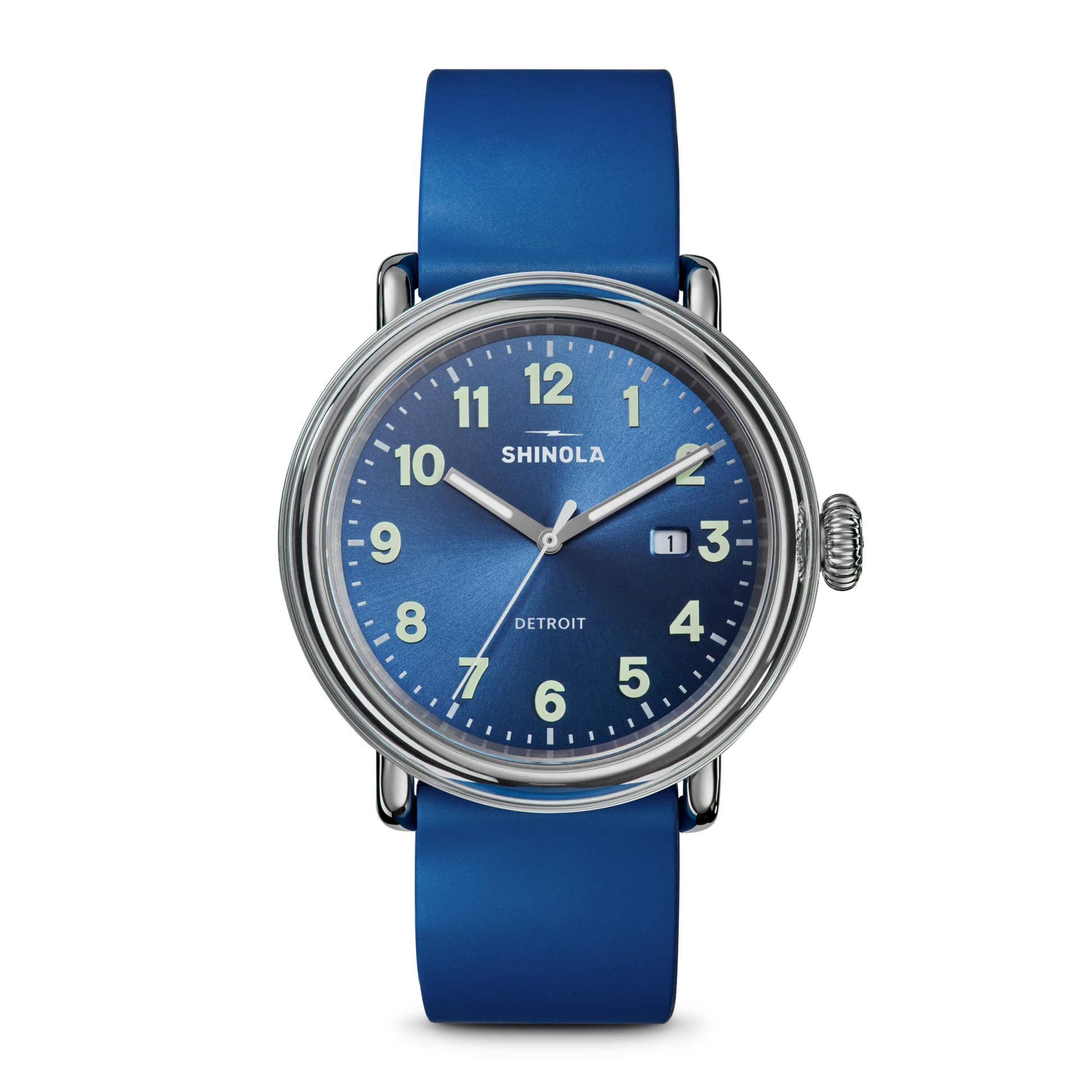 Detrola 41mm - Blue Rubber Strap