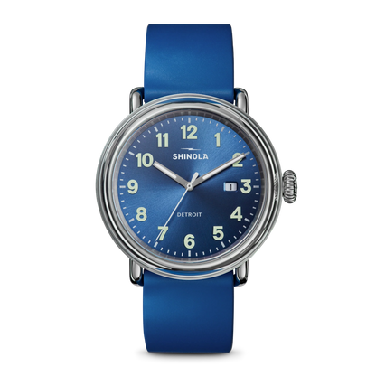 Detrola 41mm - Blue Rubber Strap