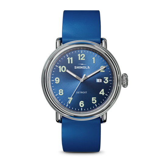 Detrola 41mm - Blue Rubber Strap