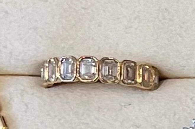 Noemie Bezel Asscher Cut Half Eternity Band