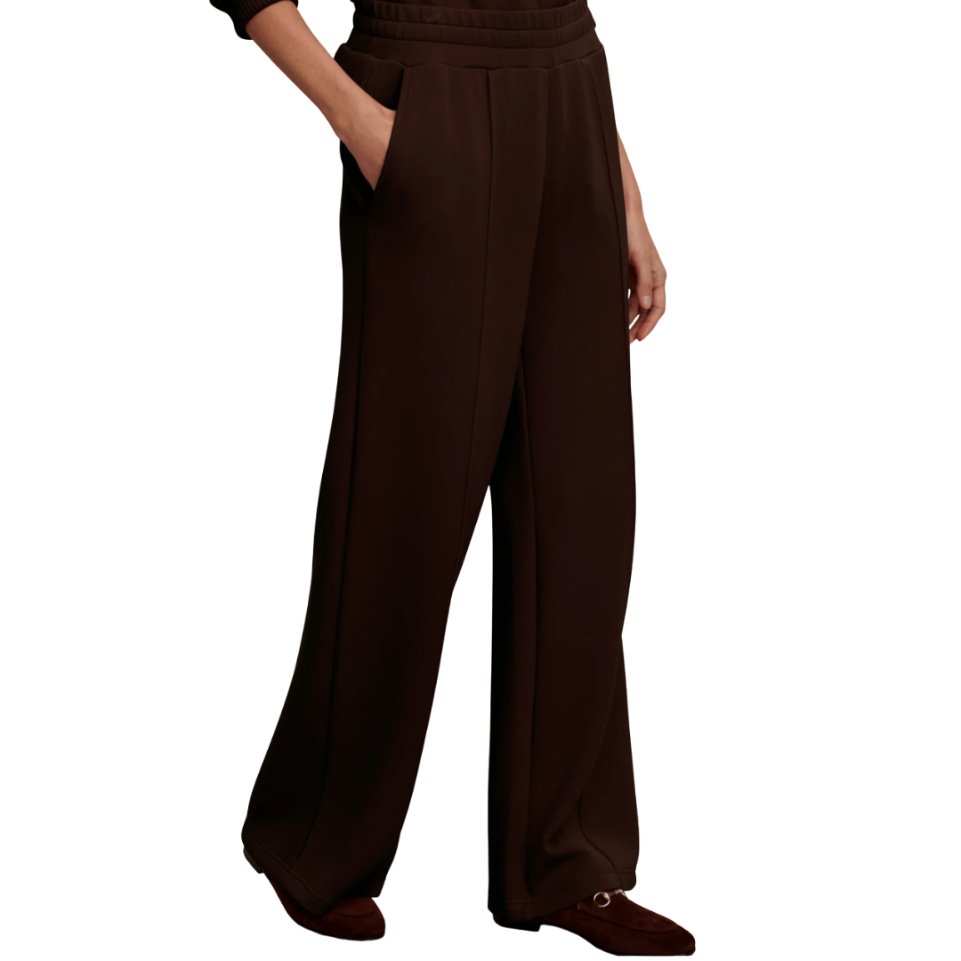 The Wide Leg Pant 28- Coffee Bean