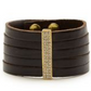 Pave Bar Leather Bracelet