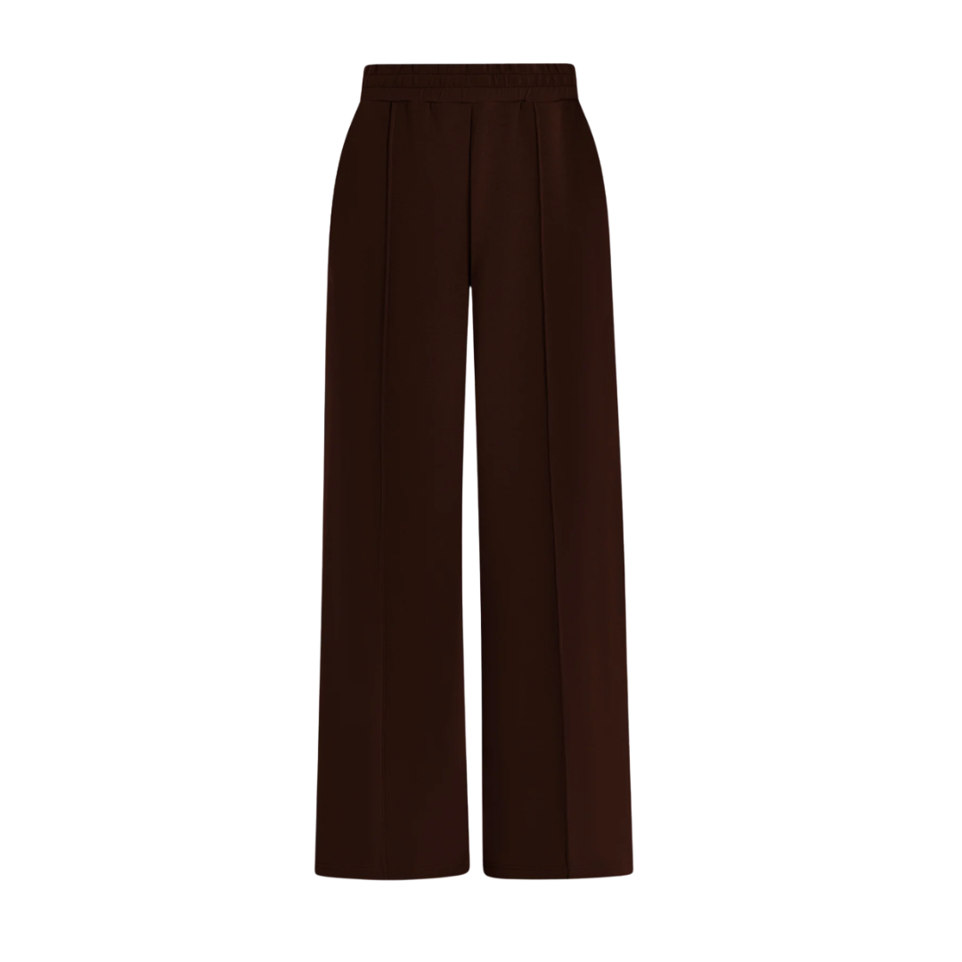 The Wide Leg Pant 28- Coffee Bean