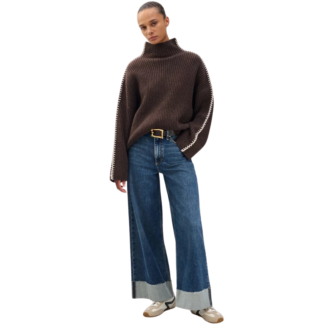 Sofie High-Rise Ankle Wide Leg With Cuff Jeans