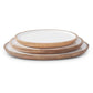 Round Mango Wood  Tray with White Center