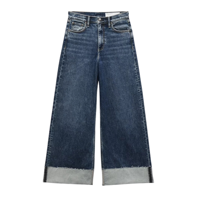 Sofie High-Rise Ankle Wide Leg With Cuff Jeans