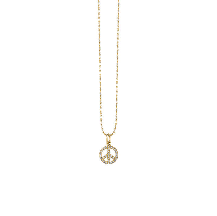 Mini Peace Sign Charm Necklace