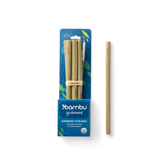 Set of 6 Bamboo Straws - 8"