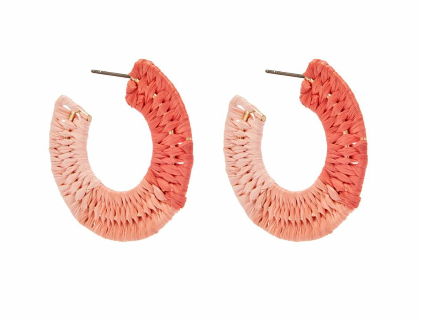 Raffia Wrap Hoops