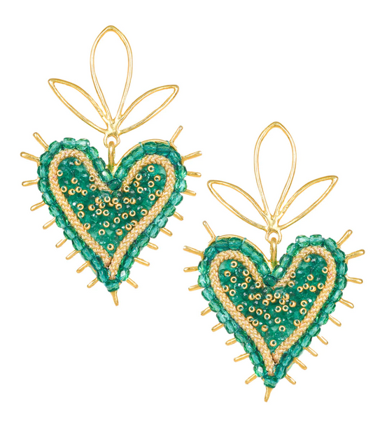 Mystic Heart Stud Earrings