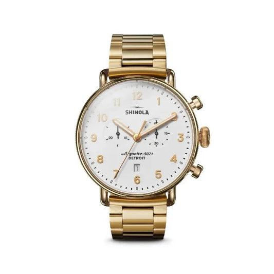 Canfield 2 Eye Chrono - 43mm | Gold Bracelet