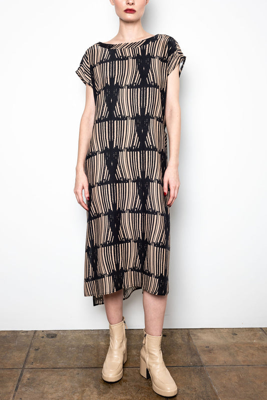 Uriela Silk Tee Dress w. Drawstrings