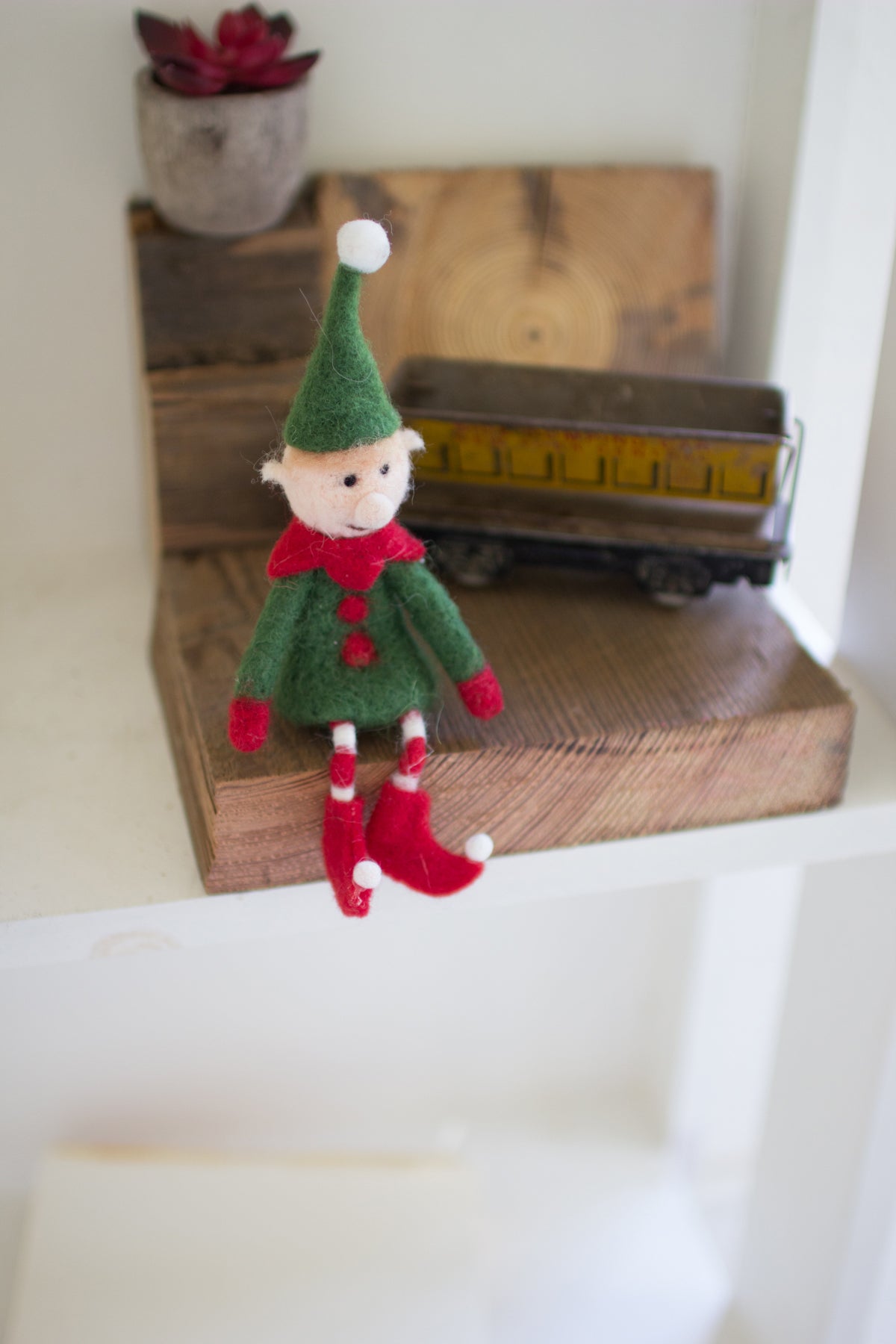 Felted Elf Ornament