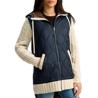 Barrows Knit-Sleeve Quilted Jacket