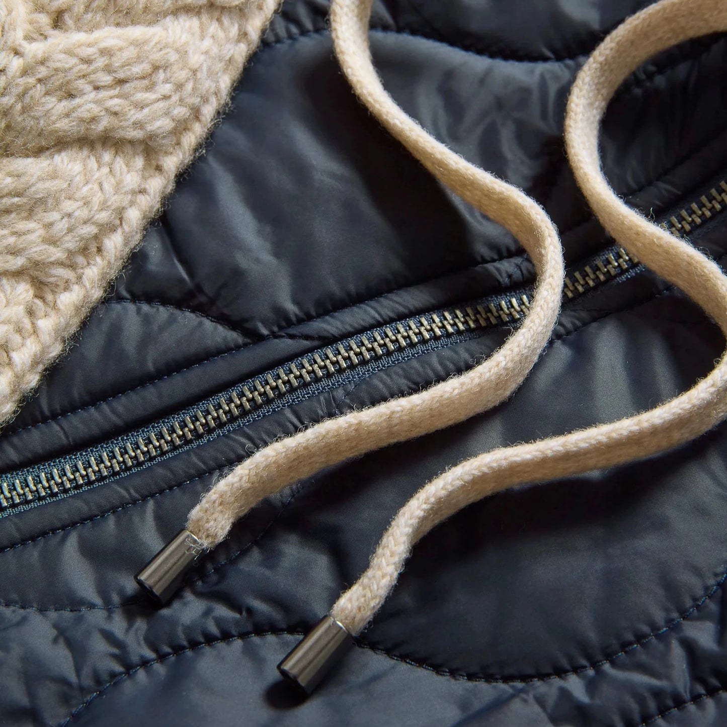 Barrows Knit-Sleeve Quilted Jacket