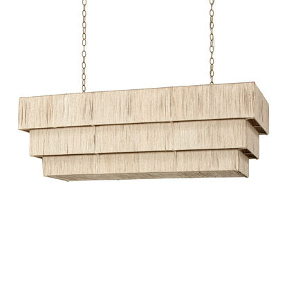 Everly Rectangular Chandelier - Natural