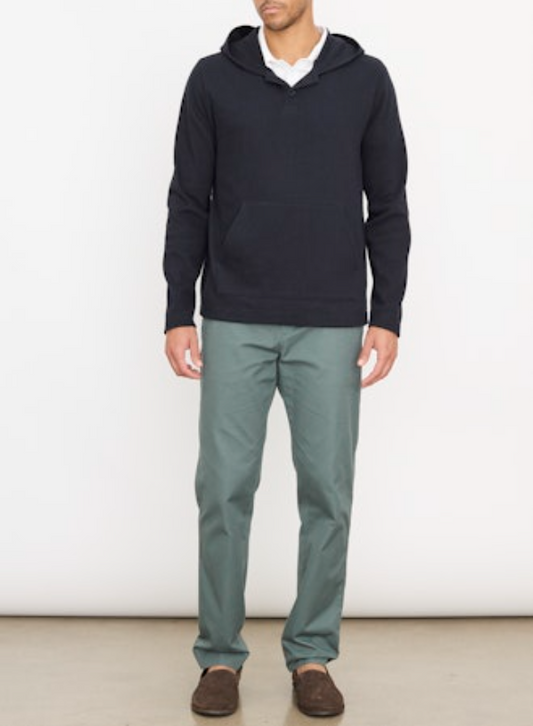 Herringbone Terry Henley Hoodie
