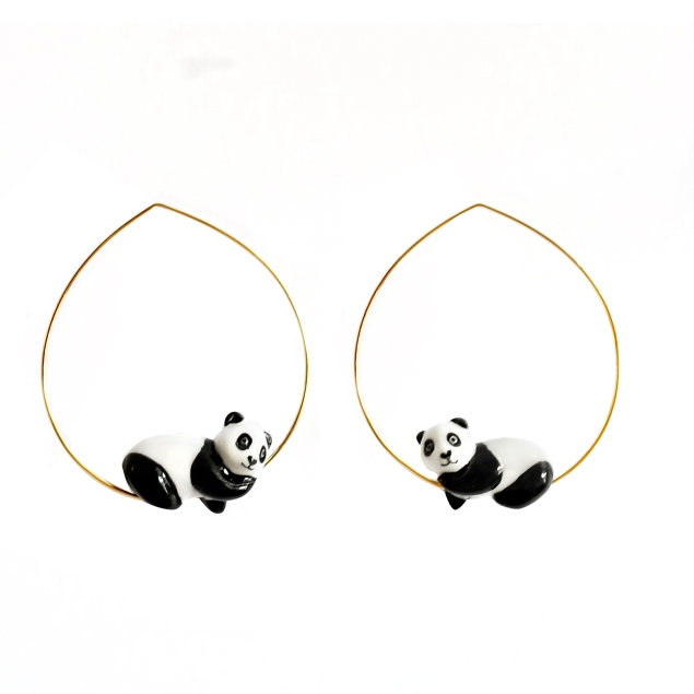 Sleeping Panda Earrings