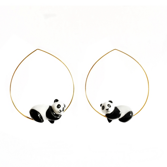 Sleeping Panda Earrings