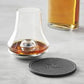 To create the perfect tasting experience, this set features a uniquely shaped glass, metal chilling base and leatherette coaster. 