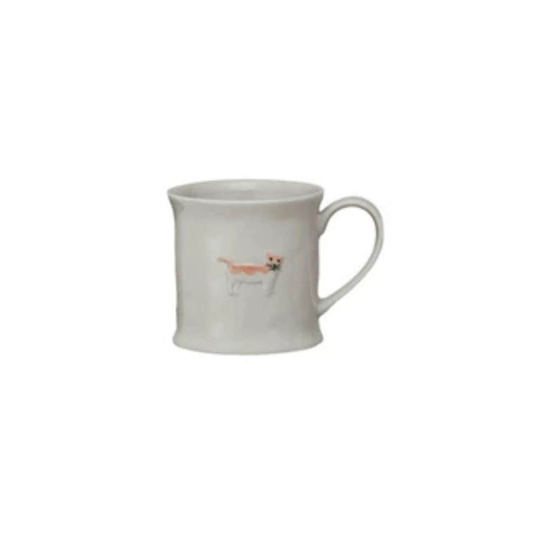 Embossed Stoneware Mug - 8oz
