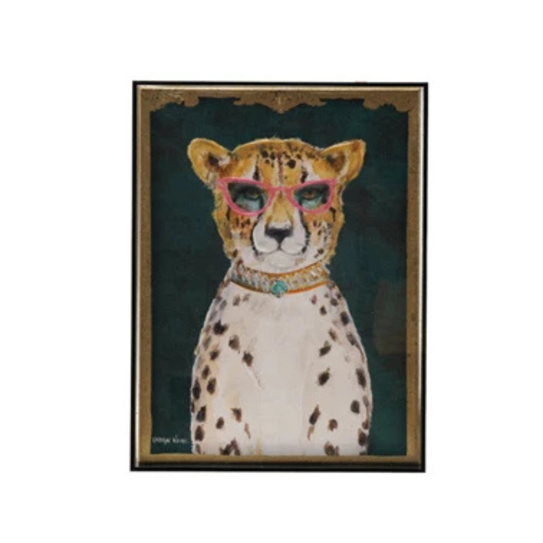 Hand-Painted Animals w/ Accessories in Acrylic Box Framed