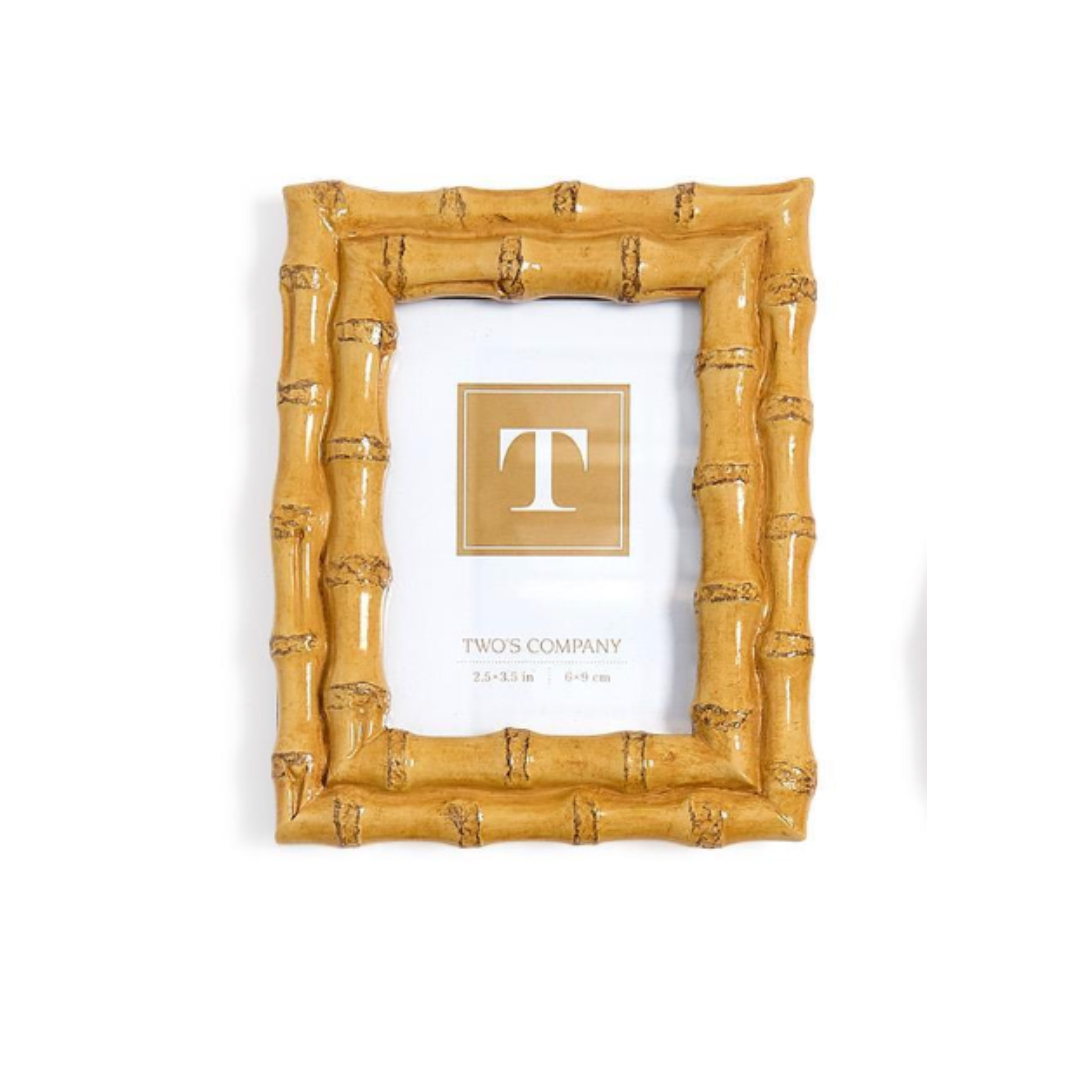 Blonde Faux Bamboo Photo Frame - Small