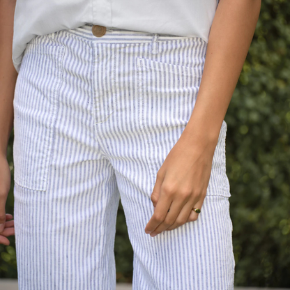 Limerick Wide-Leg Carpenter Pant