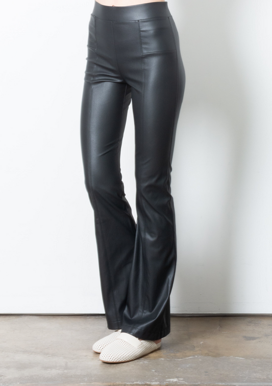 Tevita Vegan Leather Flare Legging