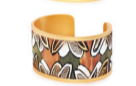 Feathered Wide Cuff Bracelet