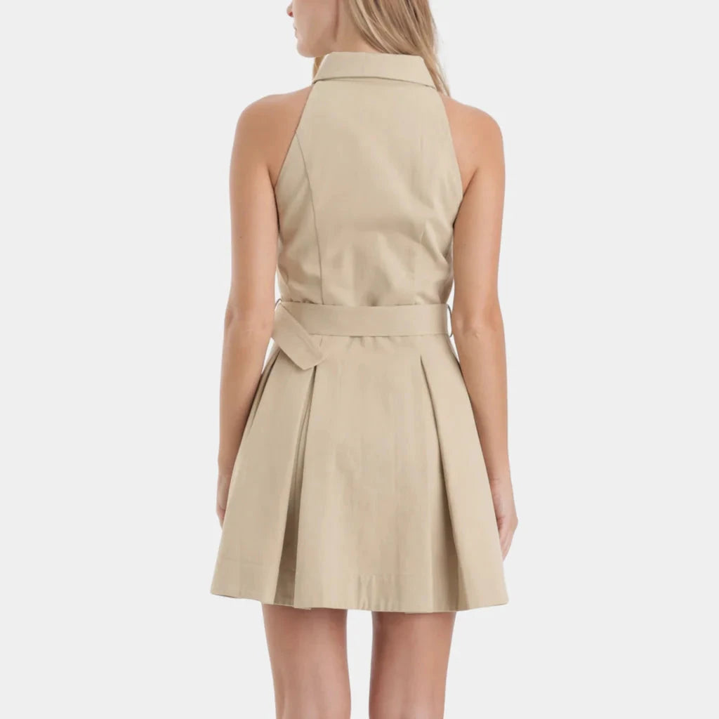 Mavi Denim Mini Dress - Khaki